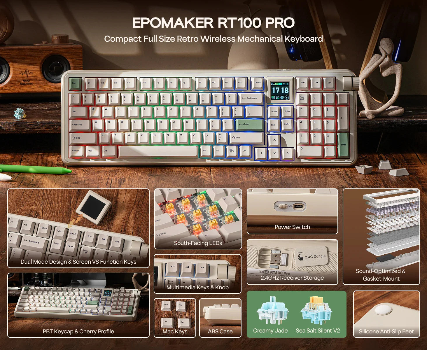 EPOMAKER RT100 PRO — 96% Wireless Keyboard