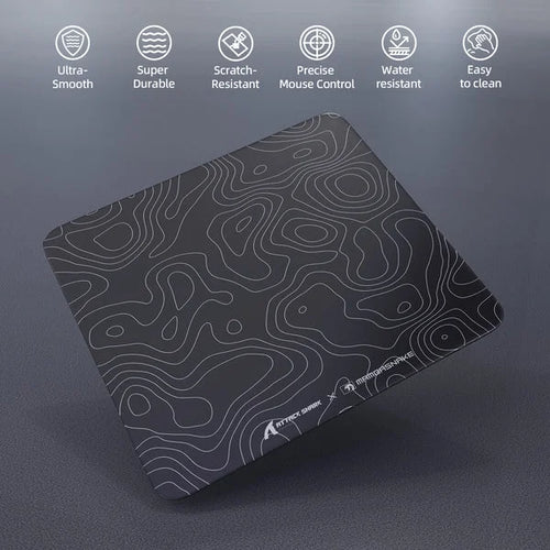 ATTACK SHARK CM05 Glass Gaming Mouse Pad black