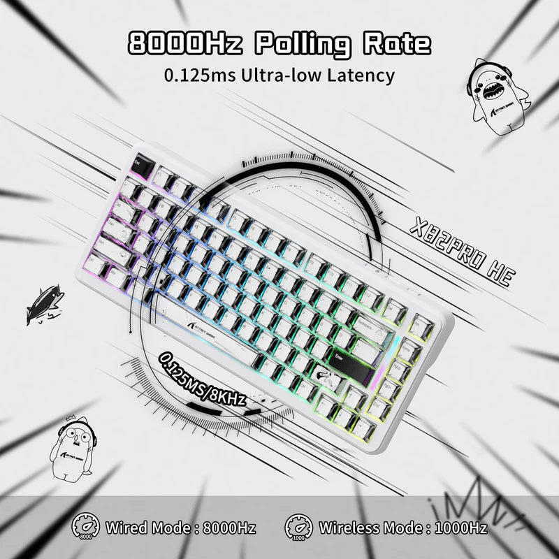 ATTACK SHARK X82 PRO HE (Wireless/Rapid Trigger)