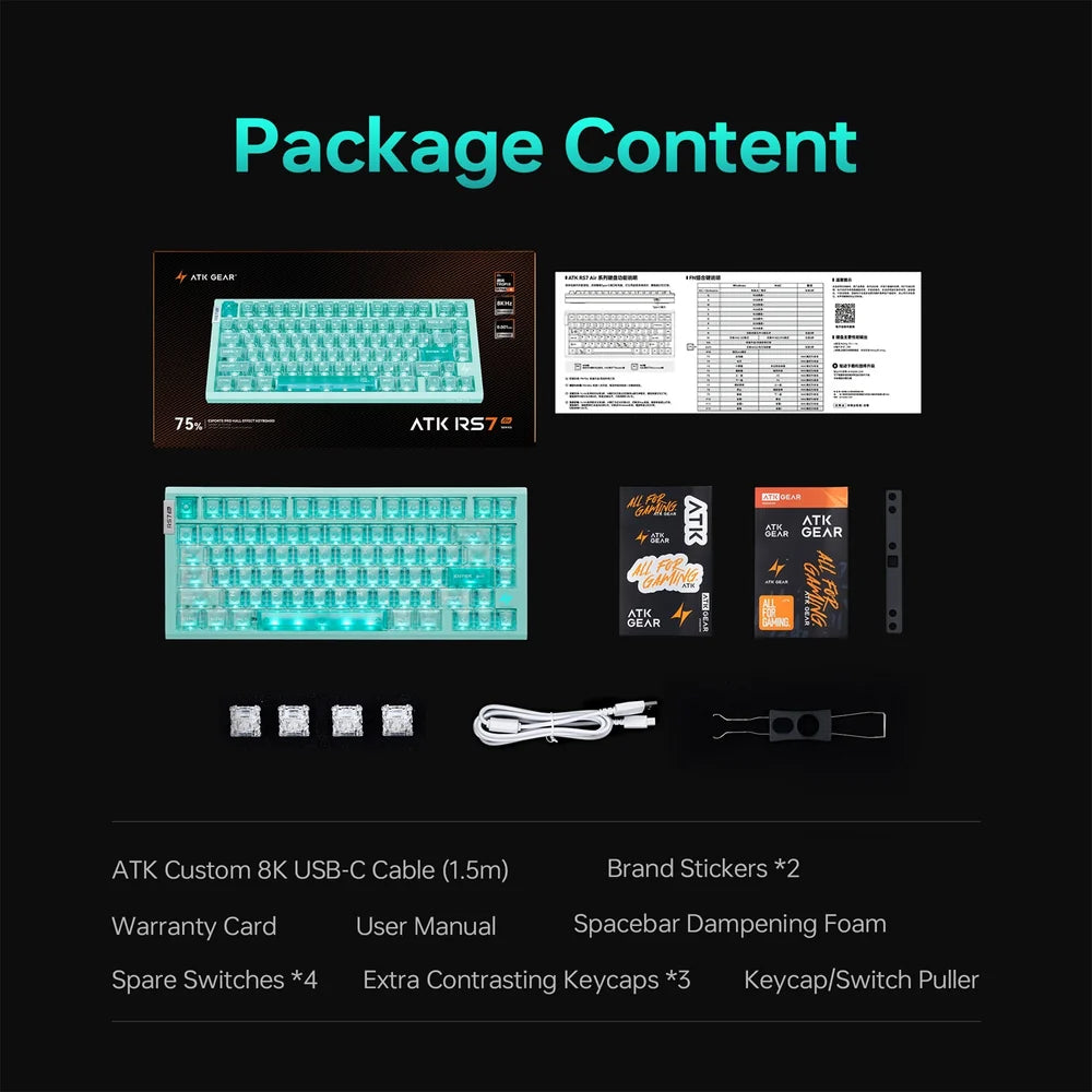 ATK RS7 Air Esports Hall Effect Keyboard - Lucidblade Switch