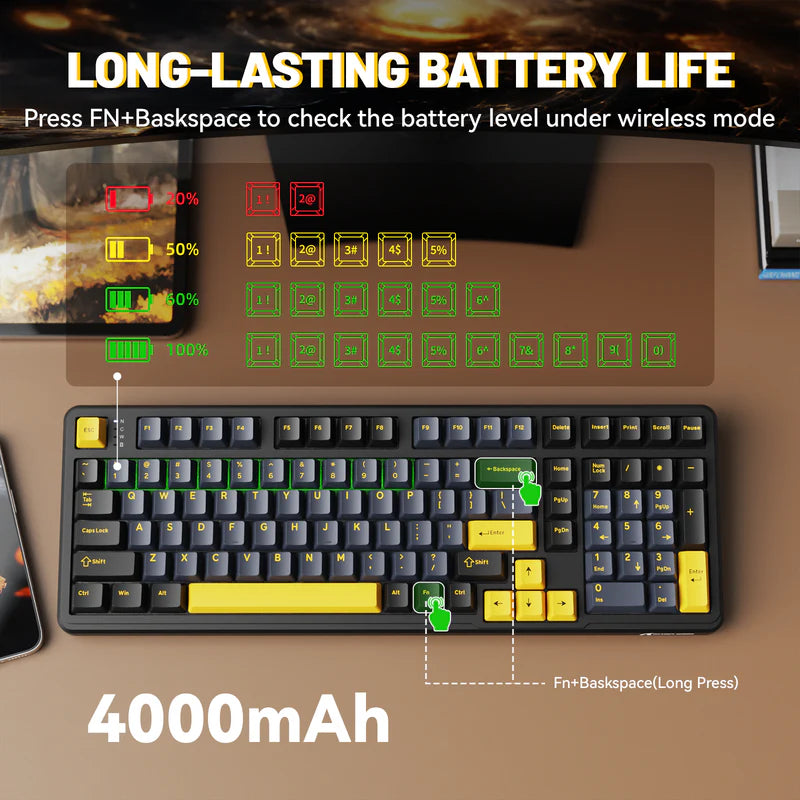 ATTACK SHARK X98 Full-size Wireless Mechanical Keyboard