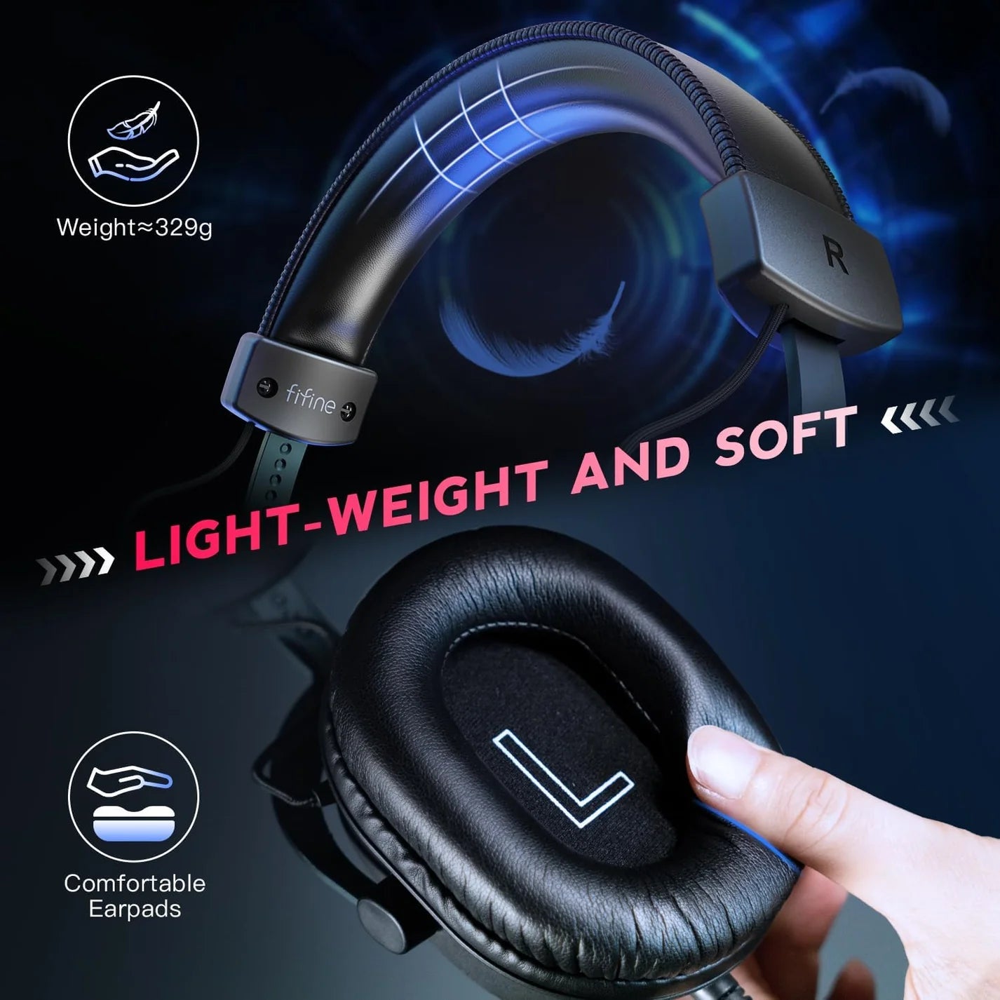 FIFINE AmpliGame H9 USB Wired Gaming Headset