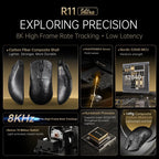 R11 ULTRA 8K Wireless Mouse | 49g Carbon Fiber Shell