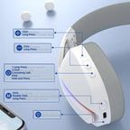 ATTACK SHARK L90 Foldable RGB Ultra-Light Tri-Mode Gaming Headset