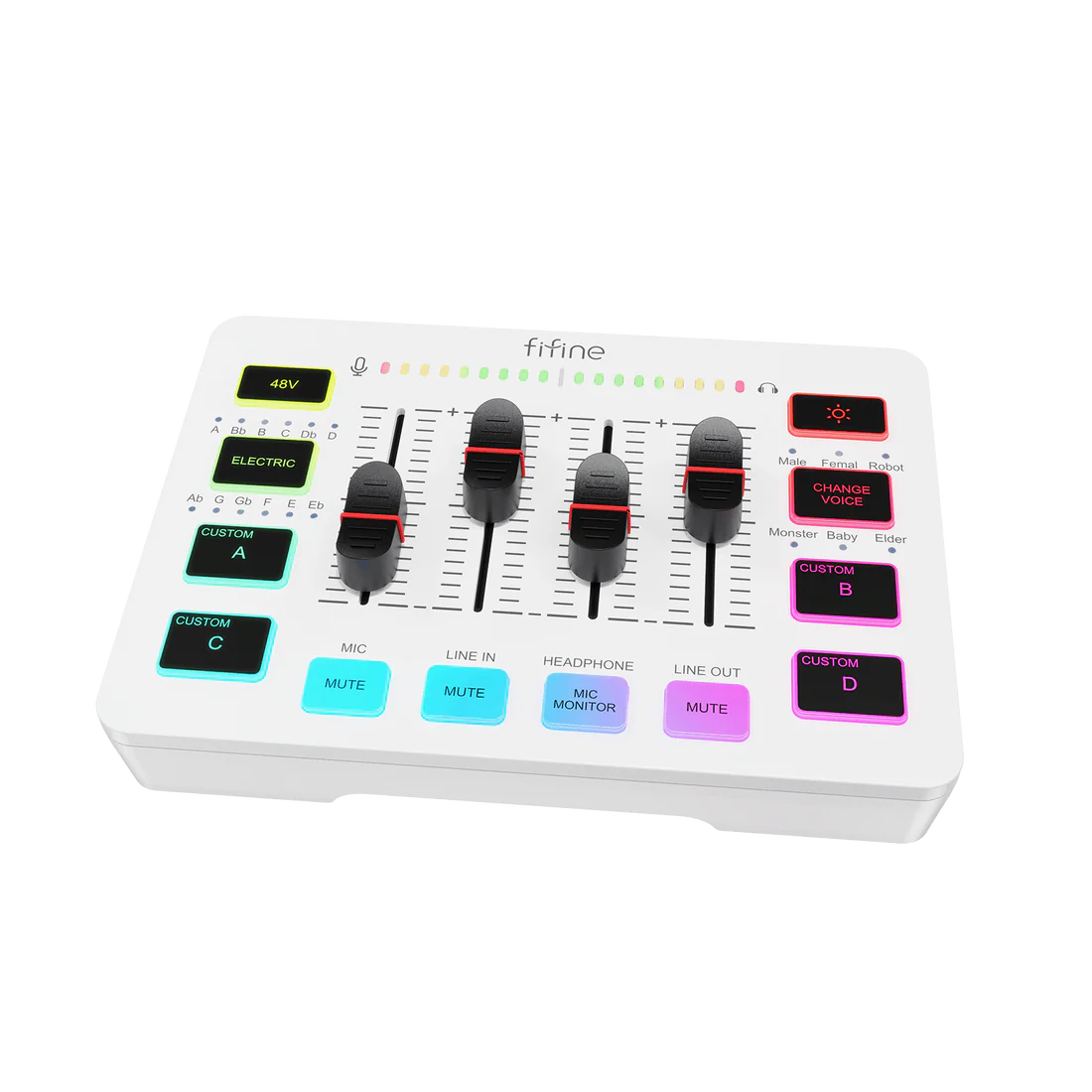 FIFINE AmpliGame SC3 Gaming Audio Mixer with RGB