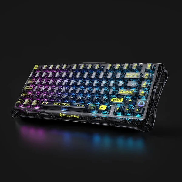 GravaStar Mercury K1 Lite Transparent Black | 75% RGB Keyboard