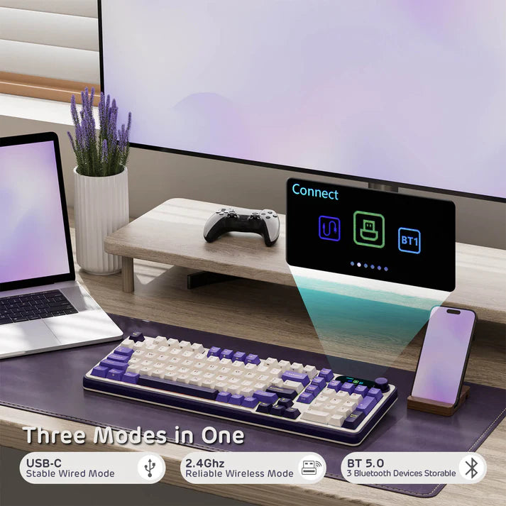 RK ROYAL KLUDGE S98 Mechanical Keyboard w/Smart Display