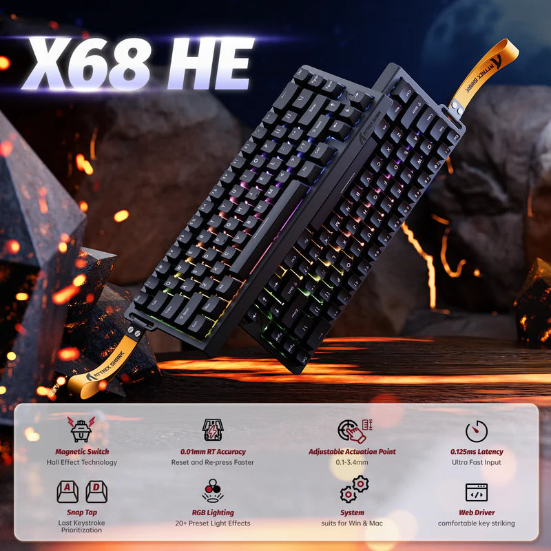 ATTACK SHARK X68 HE black